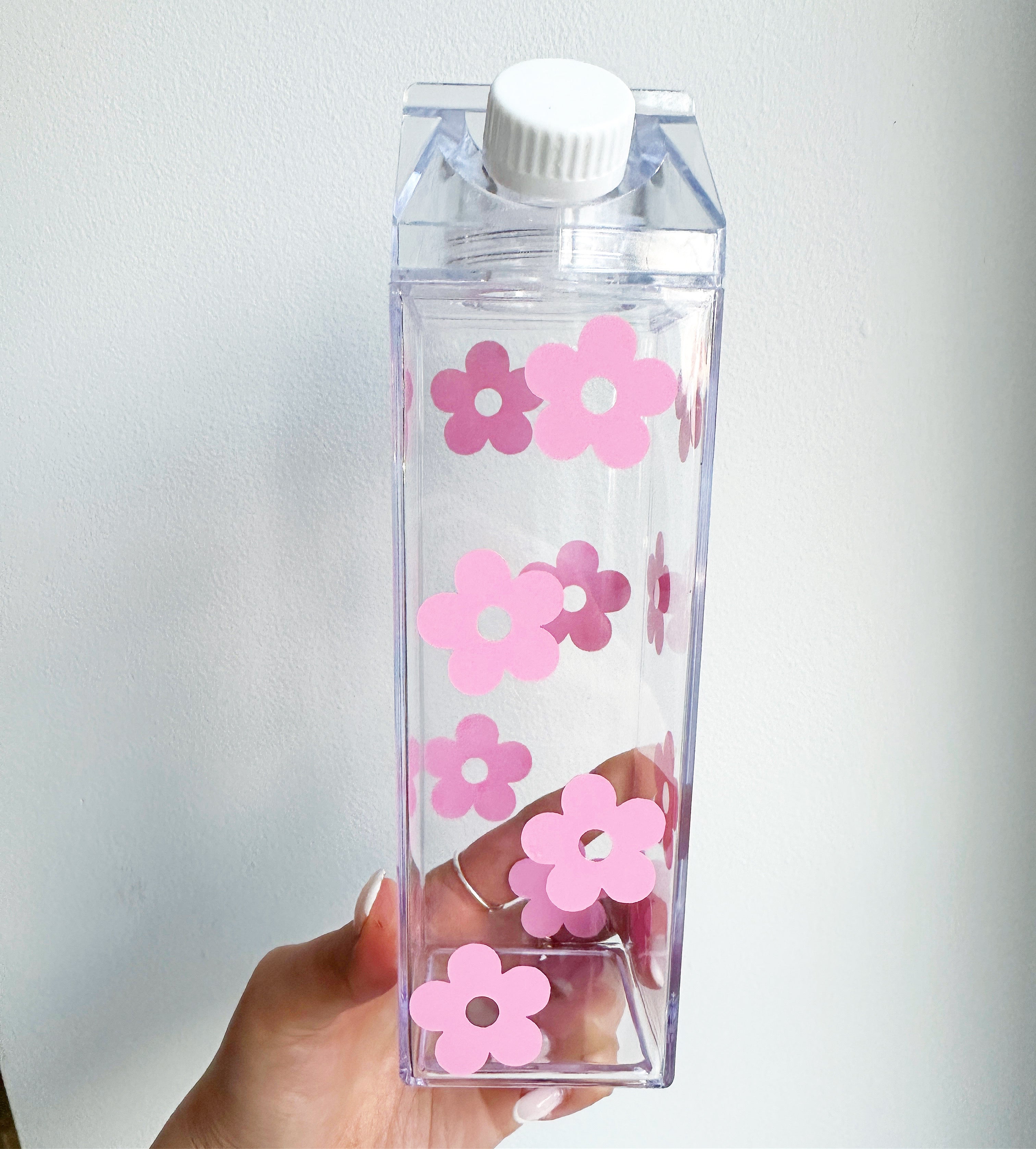 Sakura Flower Milk Carton Water Bottle