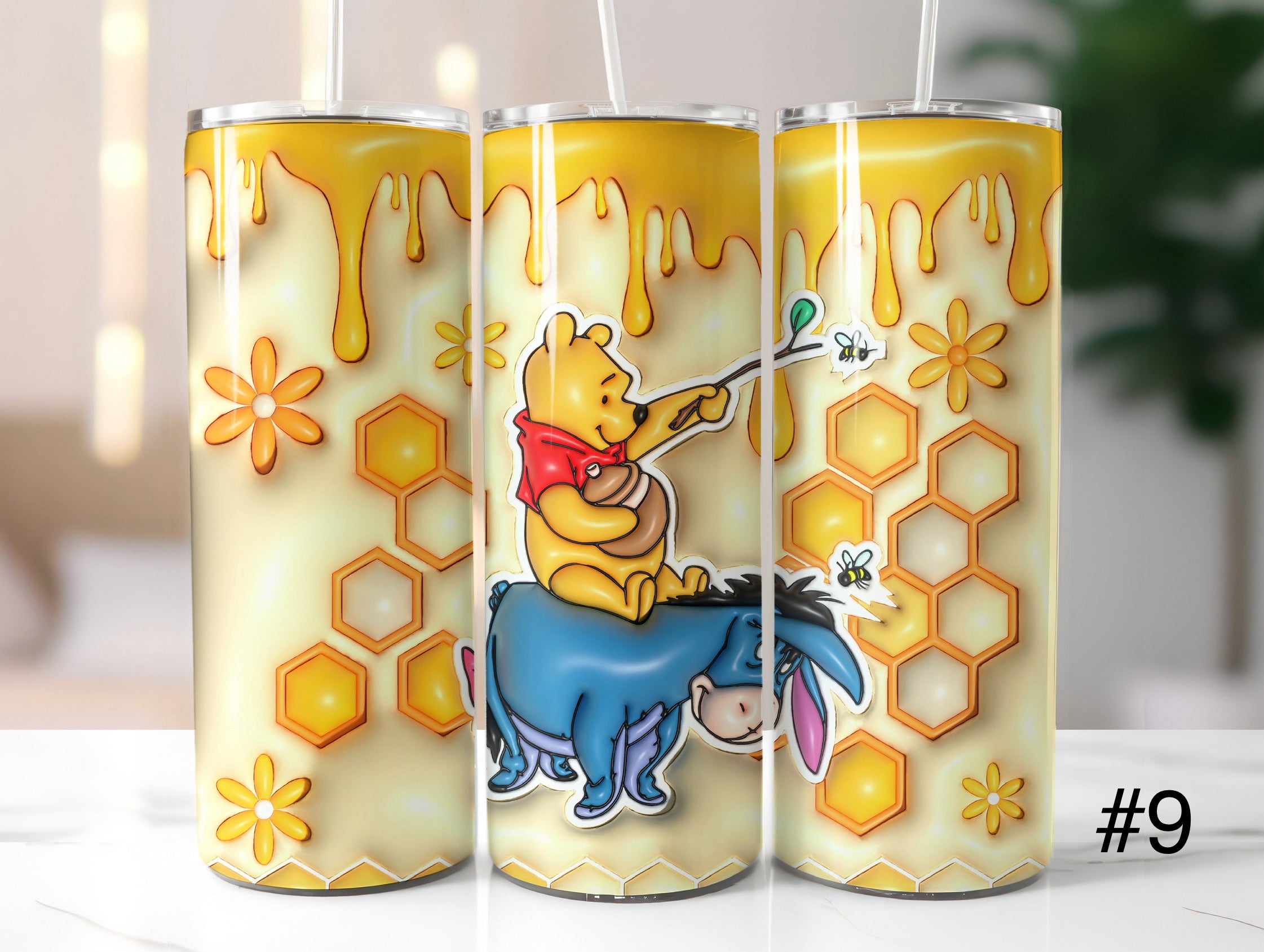 3D Winnie Inspired Travel Tumbler