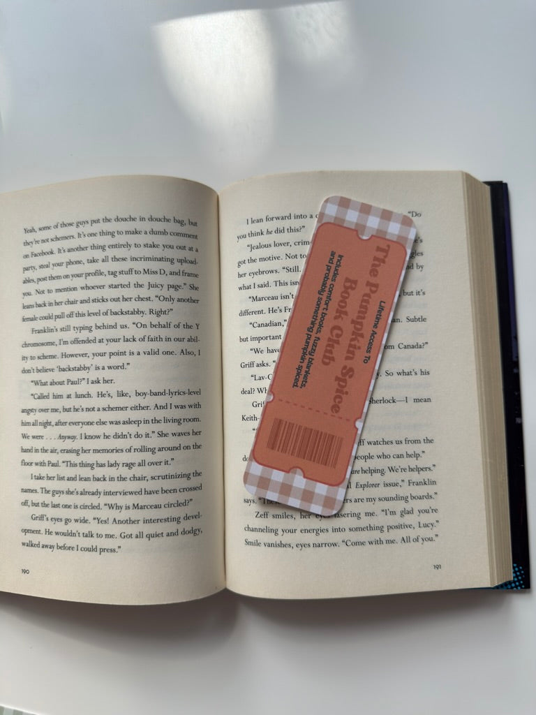 Limited Access Book Club Linen Bookmark