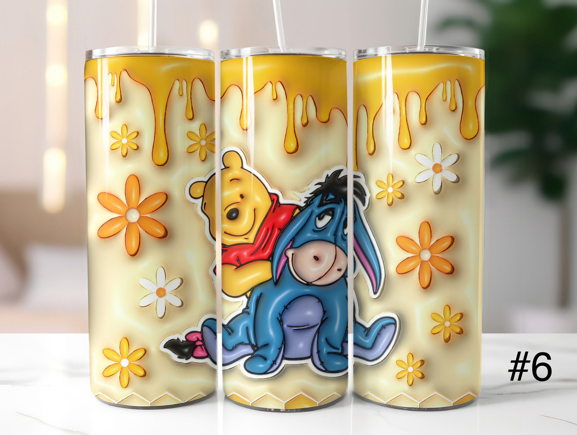 3D Winnie Inspired Travel Tumbler