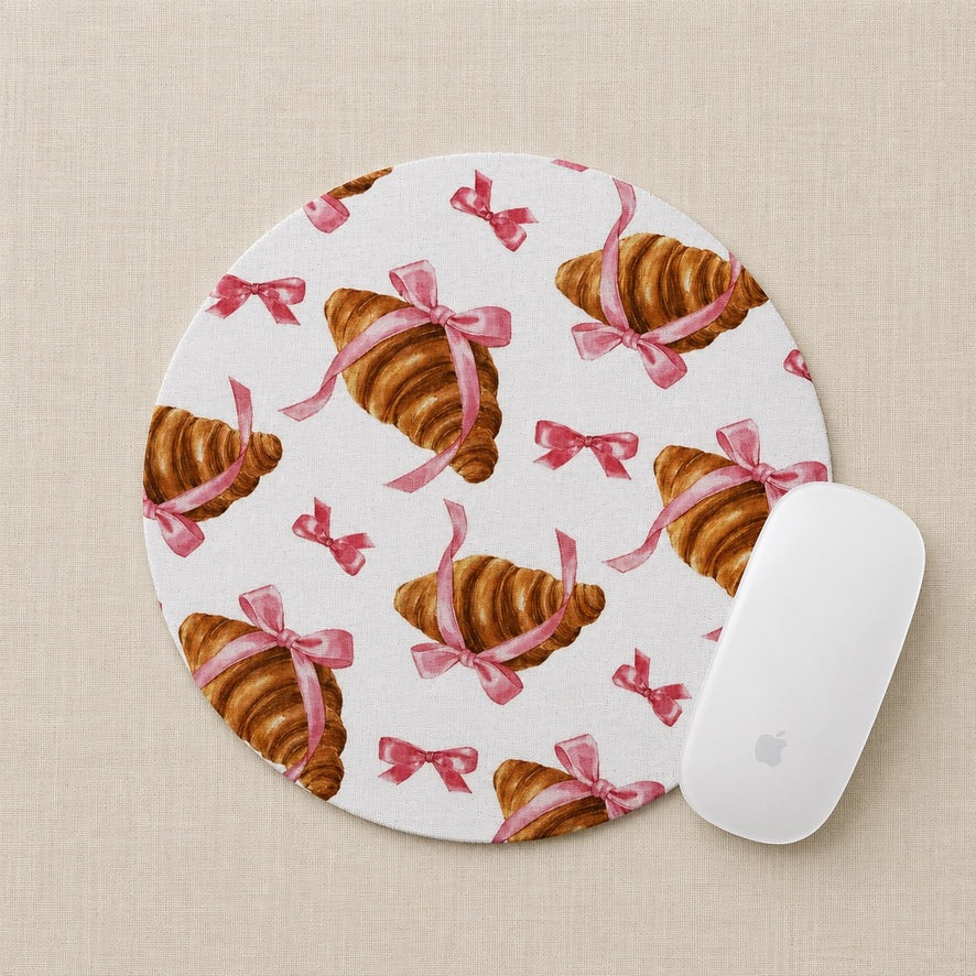 Coquette Croissant Mouse Pad