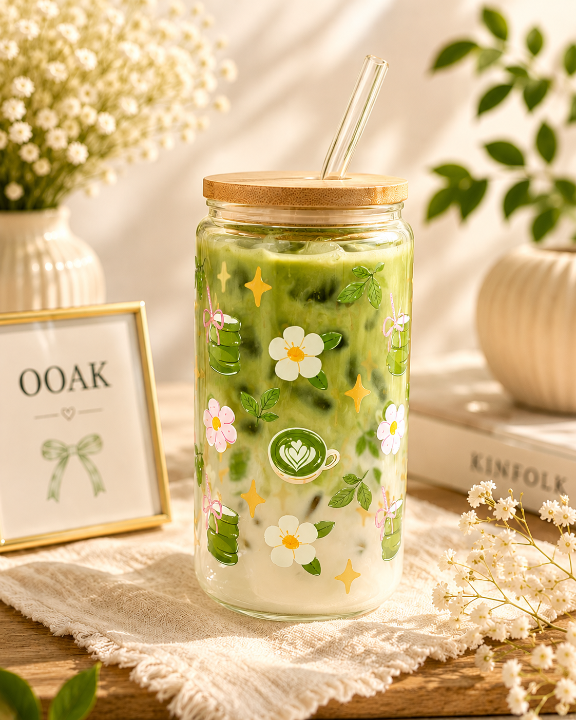 Matcha Garden Glass Cup