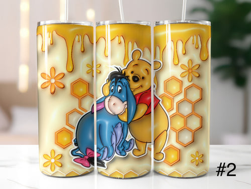 3D Winnie Inspired Travel Tumbler