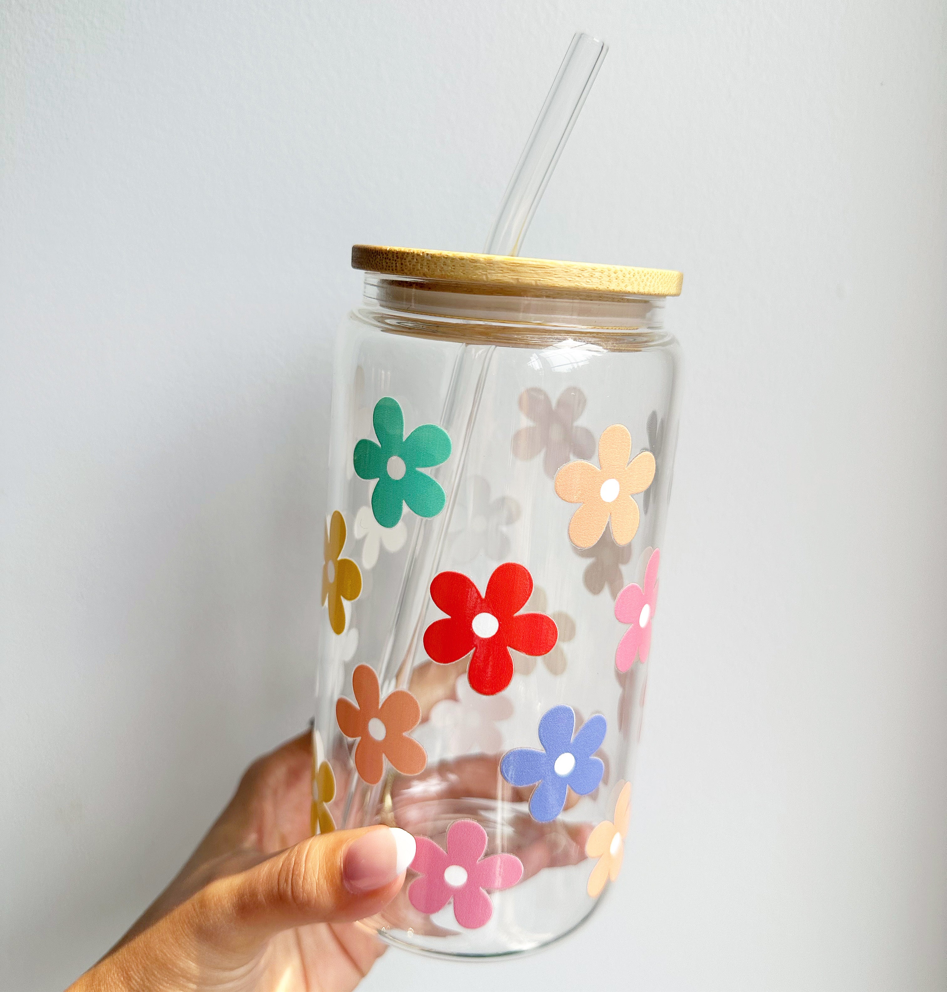 Verre Pastel à Fleurs