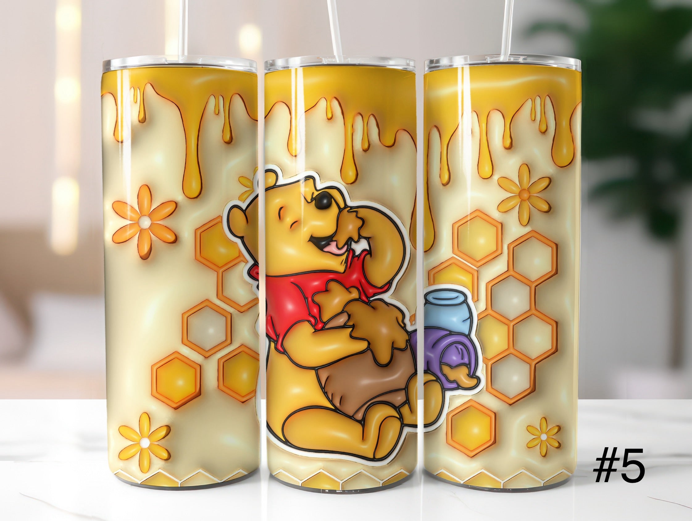 3D Winnie Inspired Travel Tumbler