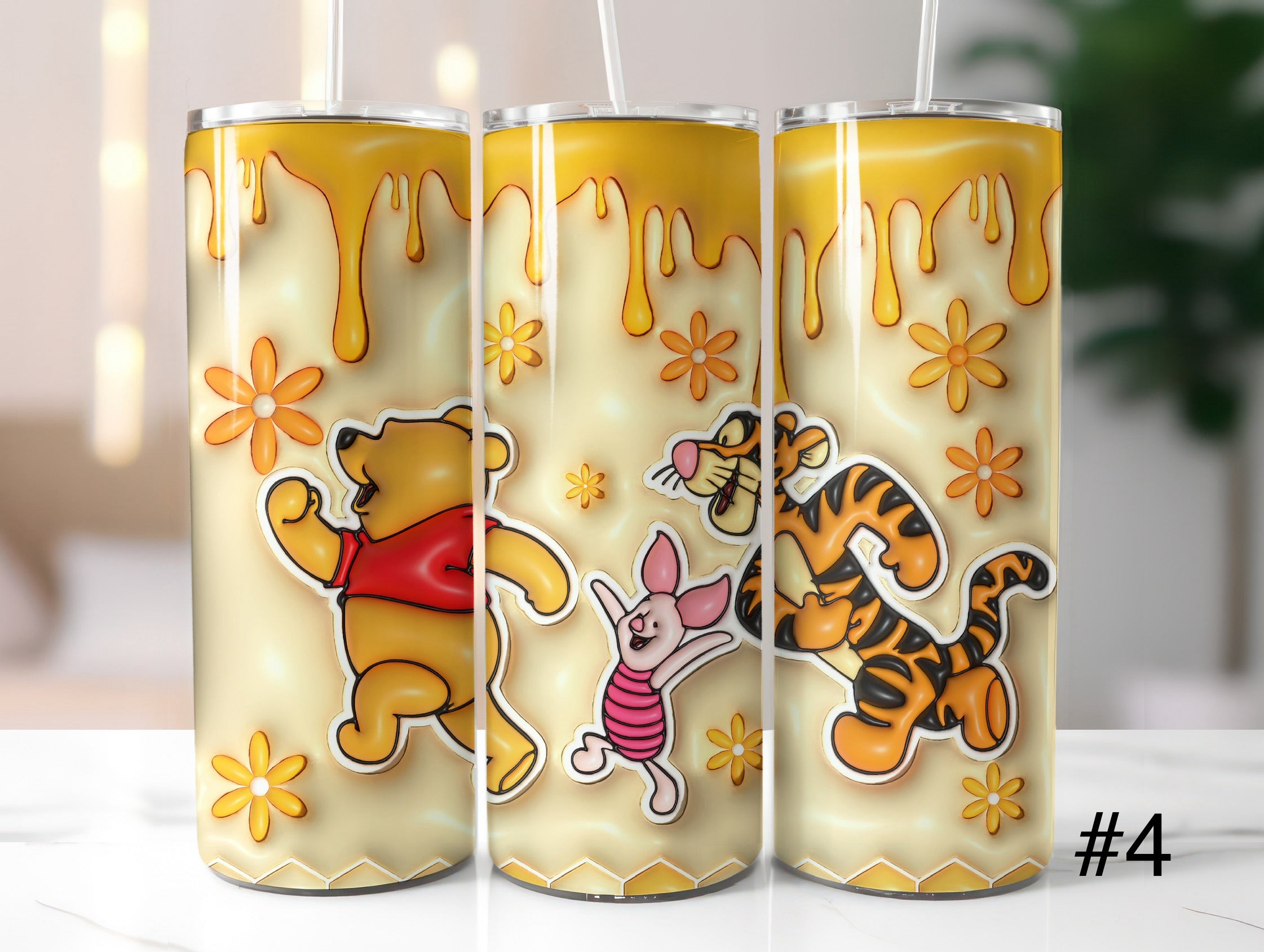 3D Winnie Inspired Travel Tumbler