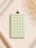 Sage Gingham ID & Travel Badge