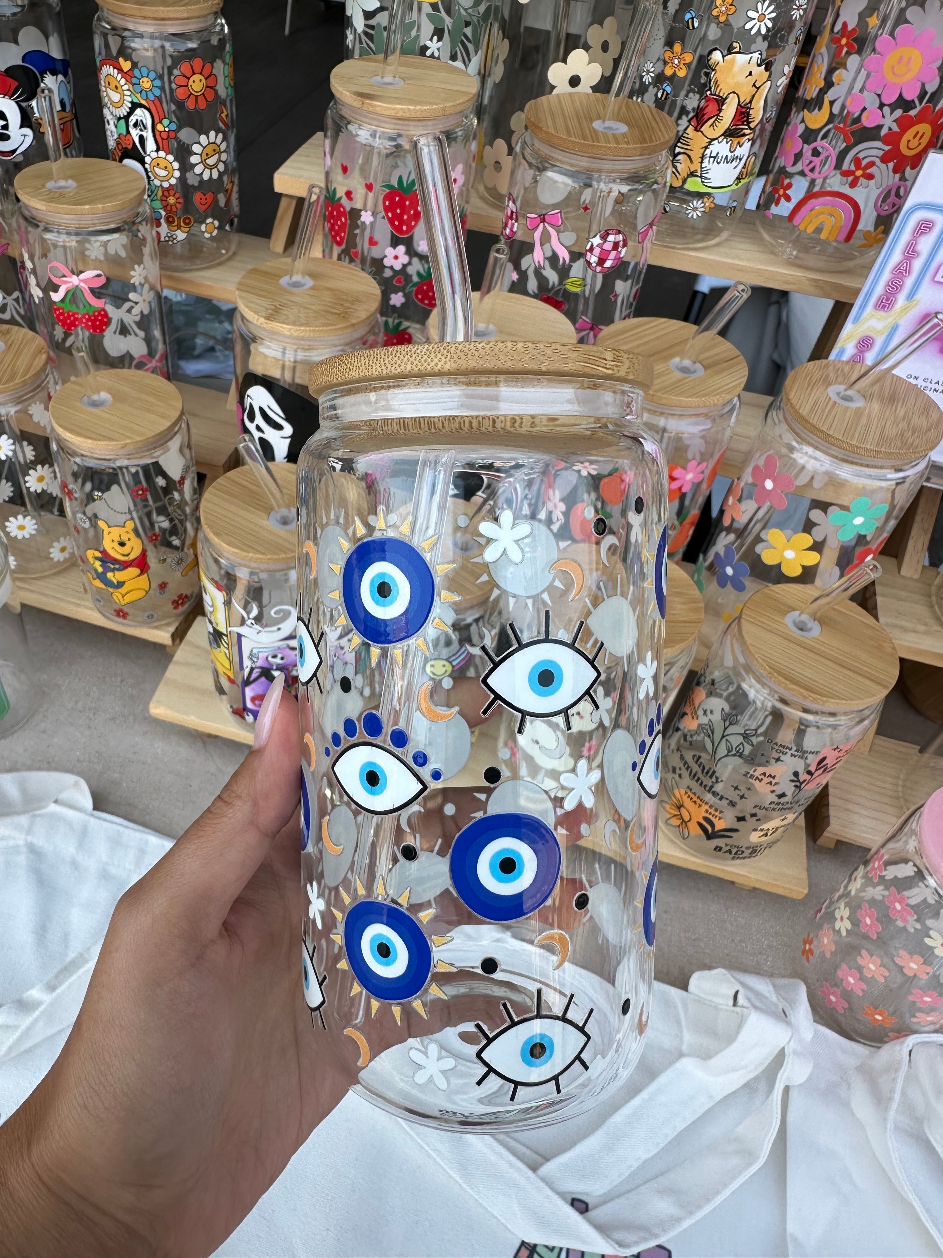 Tasse en verre Evil Eye