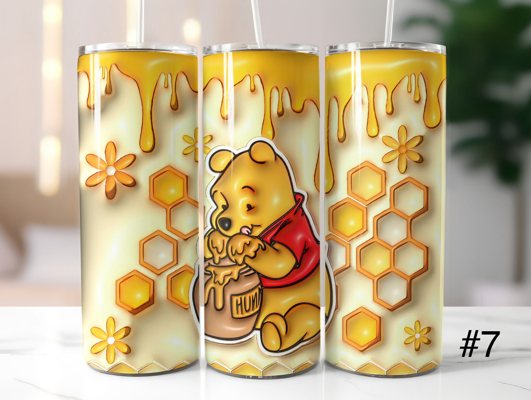 3D Winnie Inspired Travel Tumbler