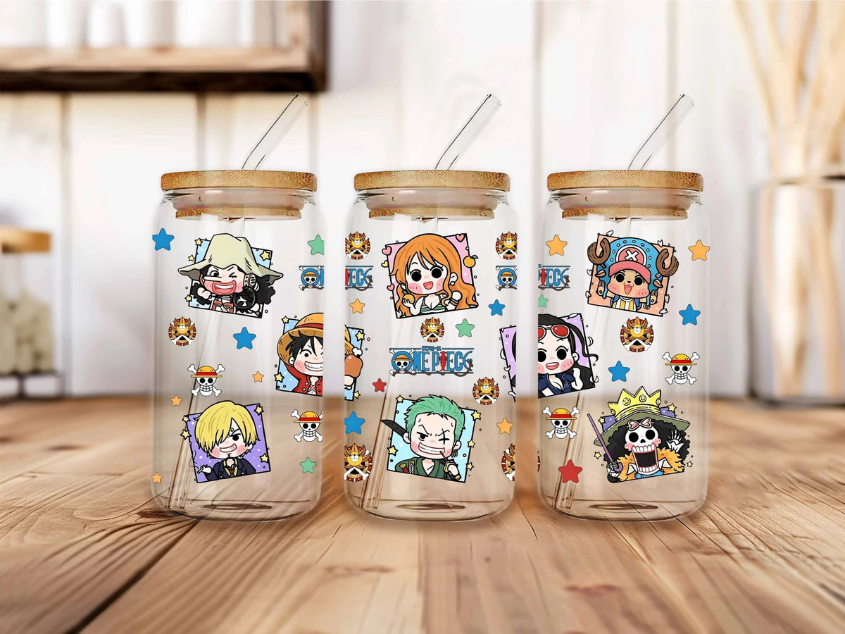 One Piece Inspired Glass Cup