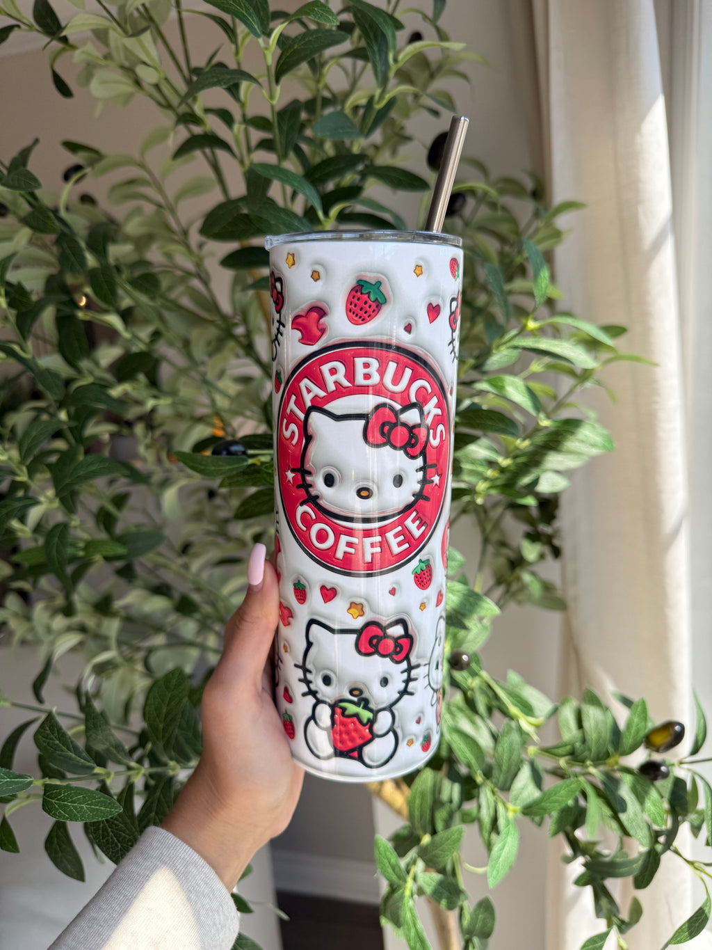 Hello Kitty Inspired Travel Tumbler