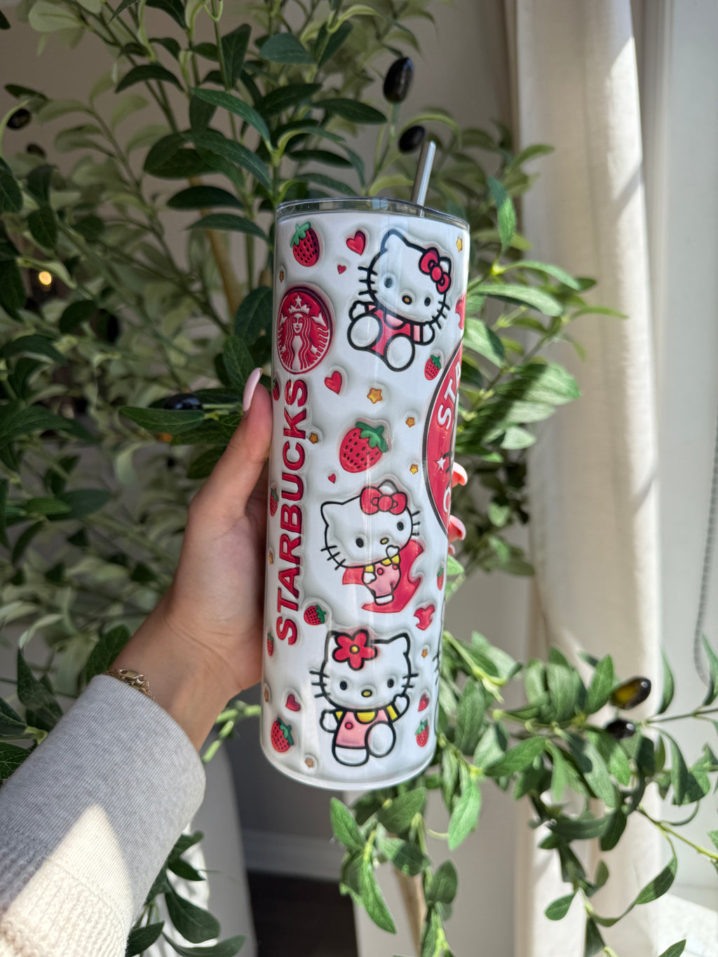 Hello Kitty Inspired Travel Tumbler