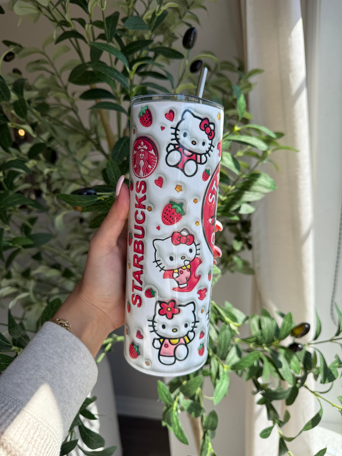 Hello Kitty Inspired Travel Tumbler