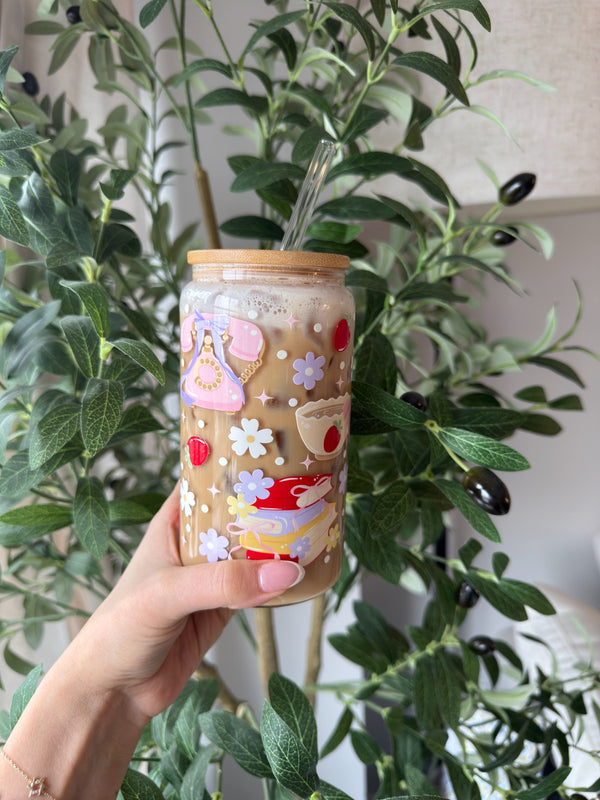 Berry Book Club Glass Cup