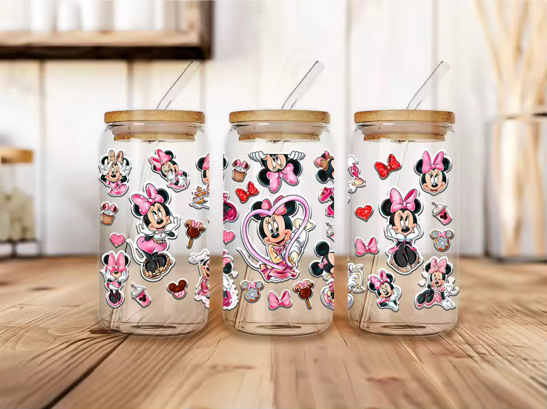 Minie Mouse Glass Cup