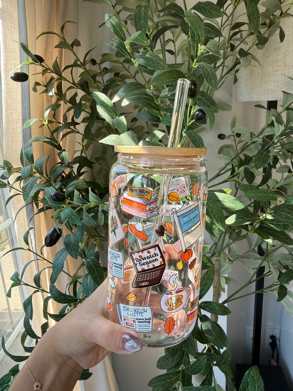 Rewatch Season Gilmore Girls Inspired Glass Cup