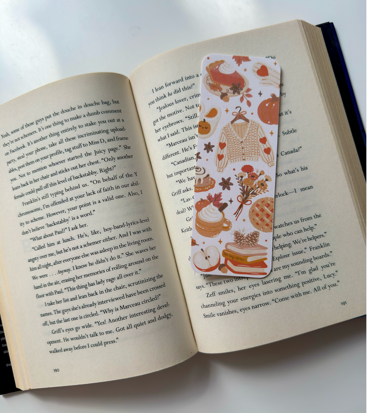 Cozy Autumn Bookmark