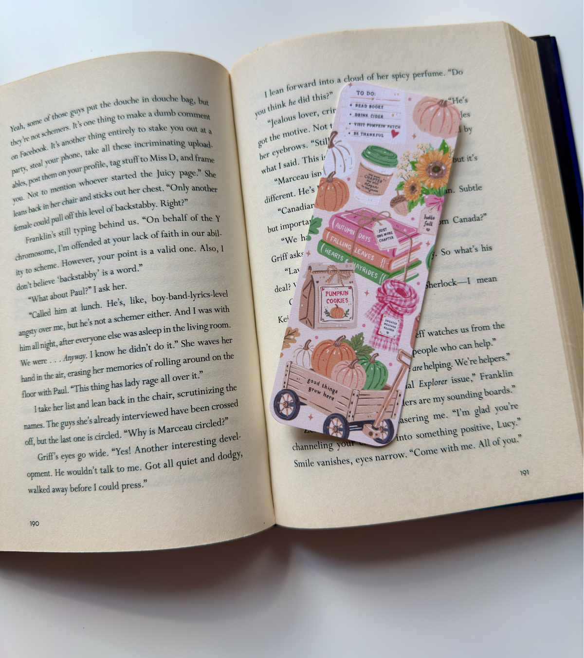 Harvest Market Linen Bookmark