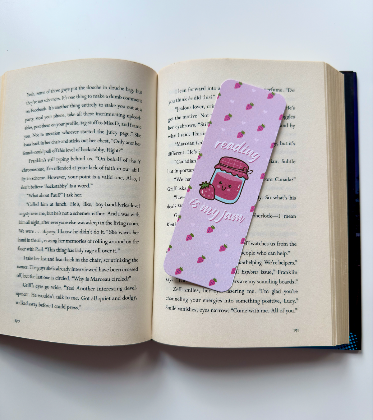 The Girlie Reader Linen Bookmark