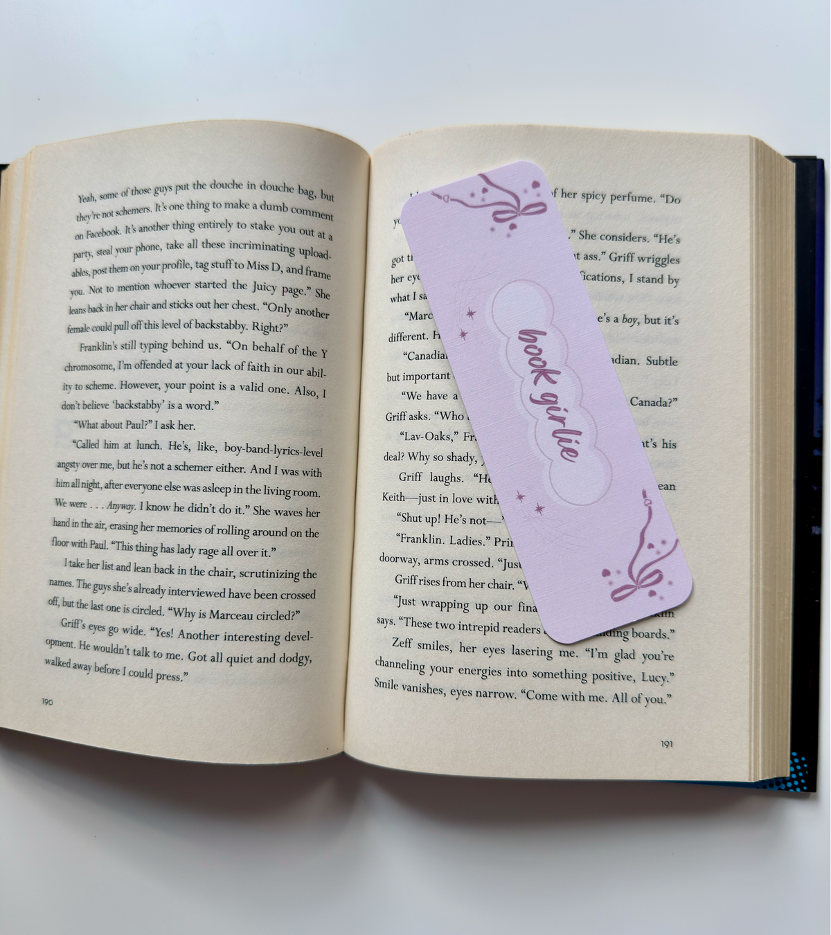 The Girlie Reader Linen Bookmark