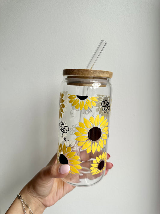 SUNFLOWERS & BEES 16oz