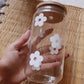 Colour changing retro flower glass