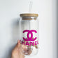 CHANEL INSPIRED GLASS CUP