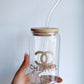 CHANEL INSPIRED GLASS CUP