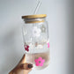 Colour changing retro flower glass